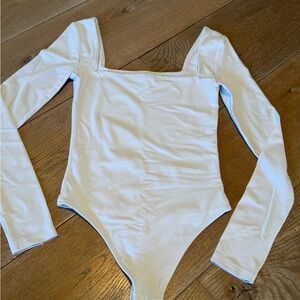 Aritzia White Long Sleeve One Piece